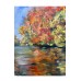 Autumn landscape, Aydar river - original, oil paints on canvas - artist Marina Stognieva